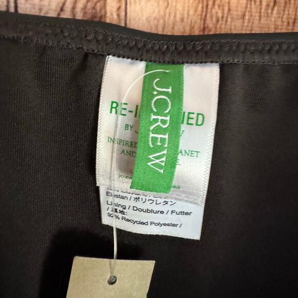 J.Crew Swimsuit One Piece Black Ruched V-Neck Size 16 Beach Vacation Sustainable - Picture 8 of 8